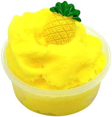 Homeparty Pineapple Mud Fluffy Floam Slime Stress Relief Toy Ananas Scented Sludge Toys