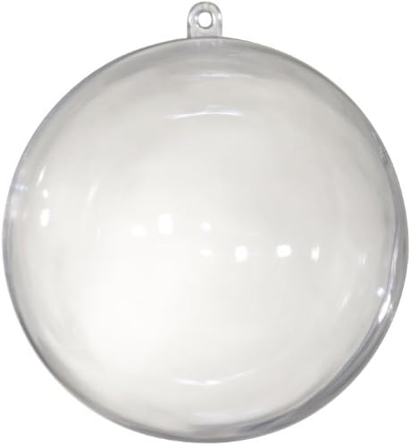 Plastic Balls Separable, Hollow Ball transparent approx. 50 MM / 5 CM / Set of 5.