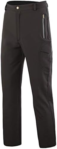 AbelWay Men's Outdoor Mountain Waterproof Windproof Fleece Ski Snow Pants Hiking Trousers