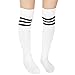 Kids Soccer Socks 4 Pack Boys Girls Cotton Team Socks Teens Children Soccer Socks (Shoe size 1-5 and Ages 8-11, Rainbow1)