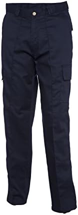 Mens Cargo Work Trousers Black or Navy Short Reg Long Sizes 28 to 52 (W32 L29, navy)