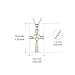 YFN Women Religious Jewelry 925 Sterling Silver 24k Polished Heart Eternal Celtic Knot Cross Pendant Necklace
