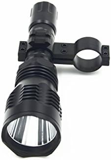 tuofeng linterna caza noche verde claro 250 yardas lampara led de largo con interruptor de presion remoto montaje de barril montura de alcance