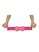 Allegra K Interlock 8-shaped Faux Leather Buckle Elastic Belt for Lady Pink One Size