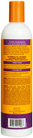 Cantu Grapeseed Curl Activator Cream 355ml - Hydrating Defining Moisturizer view 3