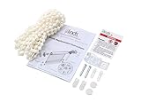 Blindsohmy(TM) Roller and Roman Shade Blinds Beaded Chain Cord 4.5×6MM (10 Yards) + 2pcs Chain Connectors, Plastic Beaded chain for Roller Blind Fitting 