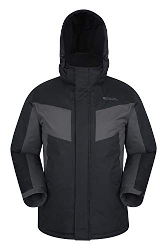 Mountain Warehouse Dusk Mens Ski Jacket - Water Resistant Winter Coat Carbon Medium