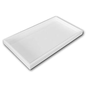 Image of Full Size White Plastic Display Tray ~ 14 3/4" x 8 1/4" x 1"