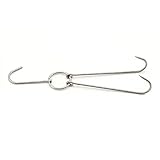 304 Stainless Steel Pot Hooks Double Meat Hooks Upgrade Powerful 13.4 Inch Rotary Device Slaughtering Barbecue Easier and More Powerful