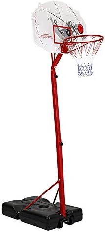 ファッション通販 バスケットボールフープ高さ調節可能210 260cmキッズバスケットボールラック大人屋外屋内ゴールポスト付きホイールジム機器