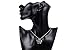 Alisa Fastion Jewelry Thanksgiving Gift Austrian Crystal Platinum Black Rose Necklace