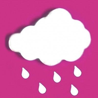 Super Cool Creations Cloud & Raindrops Mirror - 60cm x 38cm