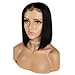 Nobel Hair Human Hair Lace Front Wigs For Black Women Brazilian Virgin Human Hair Short Bob Wigs Straight Glueless Lace Wig 12Inch 150% Density