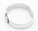 AMESON H-shaped Buckle Bracelet Bangle for Women (White)
