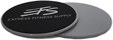 Express Fitness Supply Glide Discs - Pair of Portable Double-Sided Sliding Discs