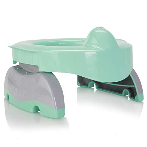 Kalencom Potette Plus Premium 2 in 1 Travel Potty and Toilet Seat Trainer Ring with Built in Pee...