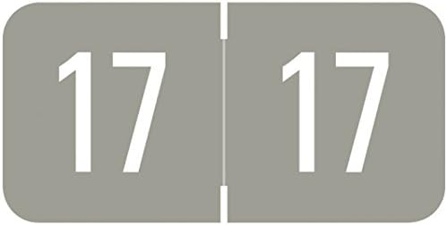 VRYM - GBS/VRE Compatible 2017 Year band Labels (End Tab Folder Year Labels), 3/4" X1-1/2" - 2 Rolls of 500 (1000 total)