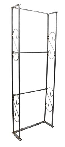 Hirsch Terracotta Rosenbogen Gustav Rund aus Metall stabil, 12mm Vollmaterial mit Edelrost, Rankgitter Breite 140cm Höhe 235cm Tiefe 40cm – Bild 5