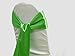 MDS Pack of 50 satin chair sashes bow sash for wedding and Events Supplies Party Decoration chair cover sash -parrot green
