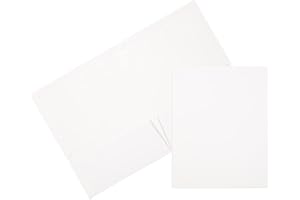 JAM PAPER Laminated Two Pocket Glossy School Folders - Letter Size - High Gloss White - 6/Pack