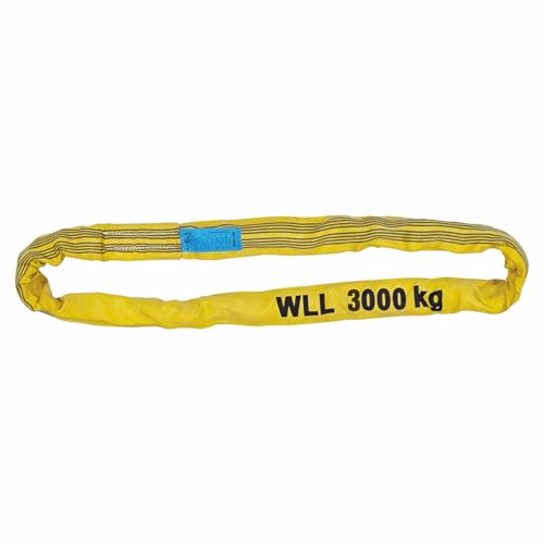 Petex 47203119 eslinga Wll 3.000 kg, longitud 1,5 m, circunferencia de 3 M, Amarillo
