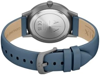 Reloj para Hombre, Movimiento de Cuarzo de Tres Agujas y Caja de 42 mm con Correa de Cuero