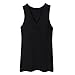 KUCI® Women Maternity Nursing Tank Top Camisole Sleep Bra for Breastfeeding (L, Black+Grey/2Pack)