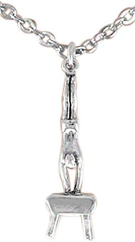 Children's Gymnast Hand Stand On Vault Necklace, Adjustable, Hypoallergenic, Nickel, Lead &amp; Cadmium Free