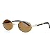 SA106 Retro Art Nouveau Vintage Style Small Oval Metal Frame Sunglasses