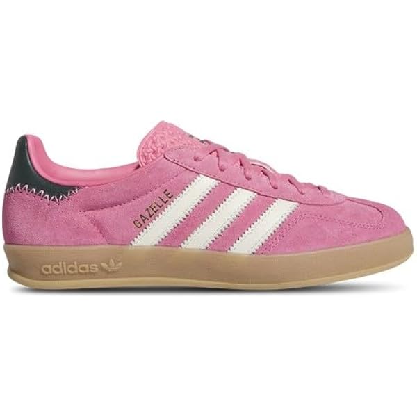 adidas gazelle silver green womens Shop Pink Womens Gazelle Lace Up Sneakers – Shoebacca main image 0