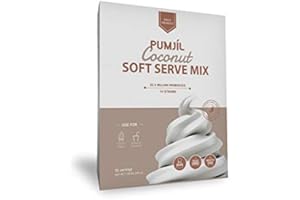 Pumjil Ice Cream Mix, Probiotic Soft Serve Ice Cream Mix, Ideal for Frozen Yogurt and Smoothies, 55 Servings Per Box Soft Serve Mix, 146 Ounce eatable portion(Coconut)