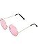 Tatuo Hippie Dressing Accessory Set Hippie Glasses and Peace Sign Necklace (Pink)
