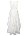 Barbella Women's Bridal Gown Floral Sleeveless Multi Layer High Low Wedding Dress