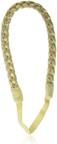 Hollywood Hair Flat Braided Hair Headband | Blends in perfectly with your own natural hair (Platinum Blonde)