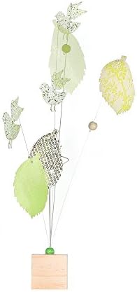 Roser Life Photo Holder Tree Handmade Tabletop Picture Display Yellow Green Leaves Birds Decor (Pack of 1)