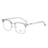 Retro Eyebrow Frame Glasses for Men, Semi-Rimless