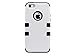 ULAK iPhone 5c Case Colorful Hybrid Hard Case Cover for Apple iPhone 5C with Clear Screen Protector and Stylus(White + Black)