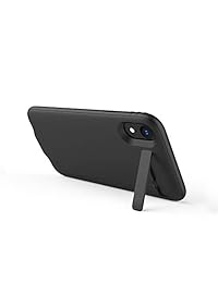 FNSON   Funda para iPhone XR (4200 mAh, batería recargable ultrafina), color negro