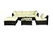 Outsunny 6 Piece Outdoor Patio PE Rattan Wicker Sofa Sectional Furniture Set, Deluxe