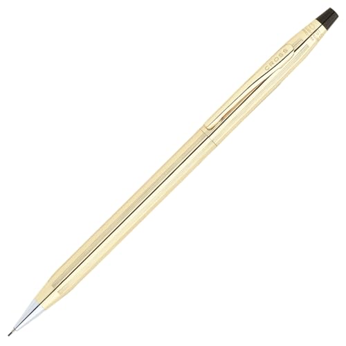 CROSS Classic Century 10CT Gold Filled Gold Pencil 0.7MM with 23CT Gold-Plated Appointments incl. Luxury Gift Box – Refillable Pencil