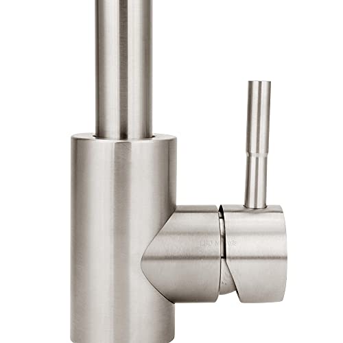 Torneira Cozinha Monocomando Inox Escovado Bica Movel