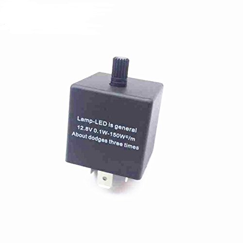3 Pin Adjustable Flash Speed Interval Electronic LED Flasher Relay for Car Motorcycle Turn Signal Blinker Indicator Light