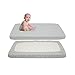 TILLYOU Flannel Cotton Thick Fitted Crib Sheet for Baby Boys Girls, Soft Plush and Warm Toddler Bed Sheet for All Seasons, Deep Pocket Fits Up to 8” Mattress 28x52, 1-Pack Gray
