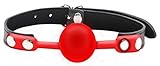 Dreamhomead Gag - Soft Silicone Ball Gag - The Beginner Gifts for BDSM Fetish Sexy Bondage Restraints With 1Pair Sexy Dice,Red