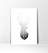 Dear Print Deer Head Wall Art Deer Art Gray Animal Head Forest Decor Boy Nursery Wall Art Woodland Decor Animal Head Gray Forest Wall Art Woodland Art Print Deer Wall Print 8x10