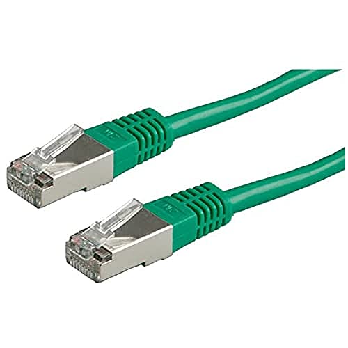 ROLINE Câble LAN avec Ethernet | cordon réseau RJ 45 | Cat 5e | pour Switch • Routeur • Modem | vert 1,0 m