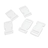 Plastic Side Quick Release Buckle Webbing Strap Clasp 25mm 5 Pcs White
