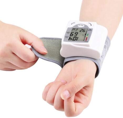 Ruiqas Blood Pressure Monitor Wrist, Adjustable Cuff Digital BP,One Click to Start,Machine with Large LCD Display for Health Monitoring