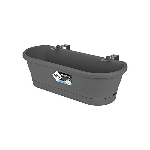 Elho Corsica Easy Balcony - Übertopf - Anthrazit - Draußen & Balkon - L 58.5 x W 24.5 x H 20.2 cm