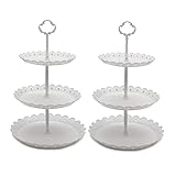 2 Pcs 3-Tier Cupcake Stand Fruit Plate Cakes for